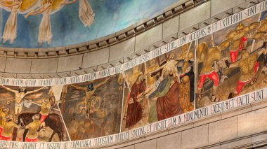 Fresco, Viana do Castelo 'daki Aziz Luzia Manastırı' nın mahzeninde İsa 'nın tutkusunu temsil ediyor.
