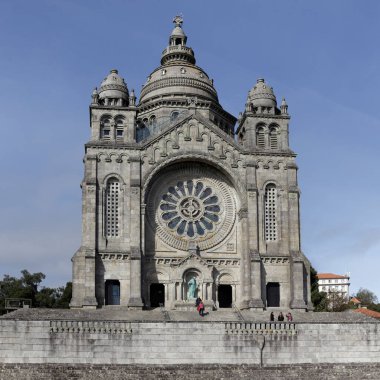 Viana do Castelo, Portekiz - 10 Ekim 2013: Viana do Castelo 'dan Santa Luzia Kilisesi, Portekiz' in kuzeyi