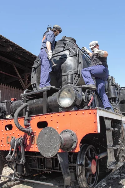 Regua Portugal July 2009 Old Steam Locomotive Regua Station Northern — Zdjęcie stockowe