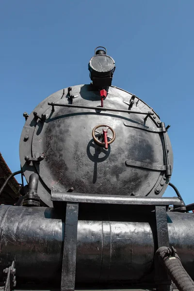 Old Steam Locomotive Regua Station Northern Portugal Maintenance Departure Tourist — Stock Photo, Image