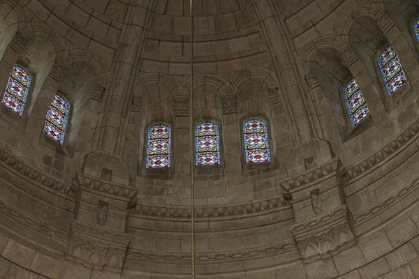 Interiér Kopule Krásné Baziliky Santa Luzia Viana Castelo Severní Portugalsko — Stock fotografie