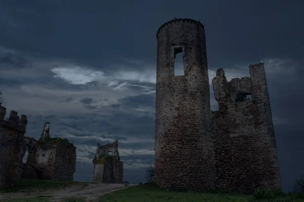 Dark and creepy old war ruin