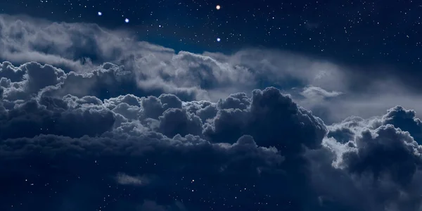 Clouds Night Stars — Stock Photo, Image