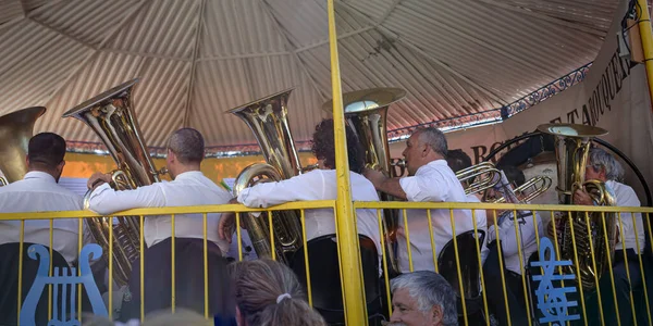 Ponte Lima Portugal September 2022 Muziekband Muziekstand Feiras Novas Festival — Stockfoto