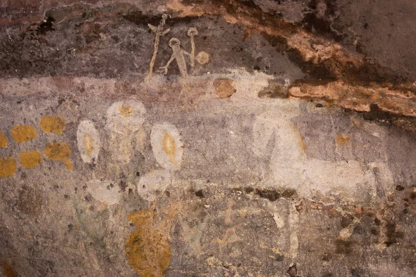 Bhimbetka Rock Shelters Raisen Madhya Pradesh Inde Déclarés Patrimoine Mondial — Photo