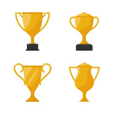 Altın Kupa Ödülü, Altın Kupa Simgeleri Ödülü. Vektör İllüstrasyonu