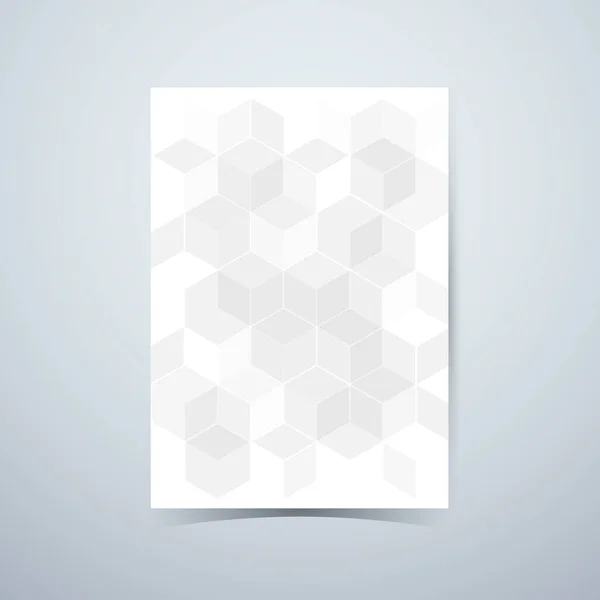 概要六角形パターンの背景 ポスターパンフレットレイアウト ベクターイラスト — ストックベクタ