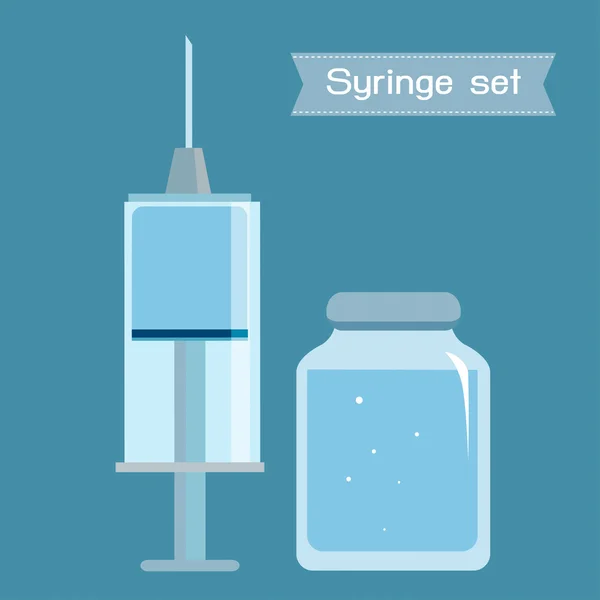 Syringe set. — Stock Vector