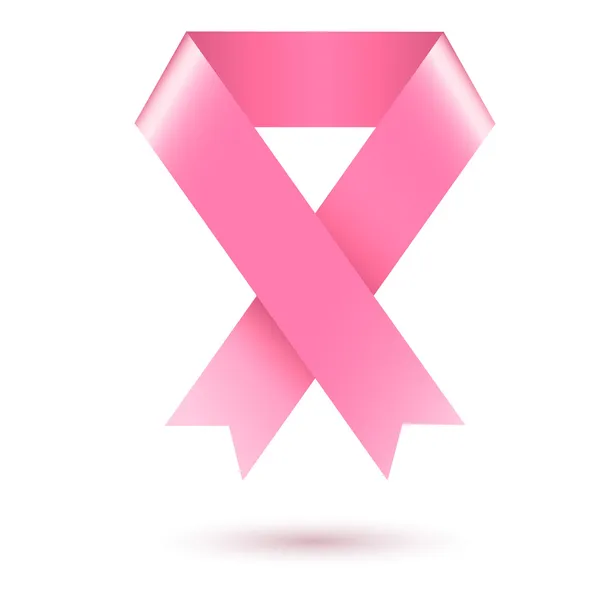 Pink ribbon — Stock Vector