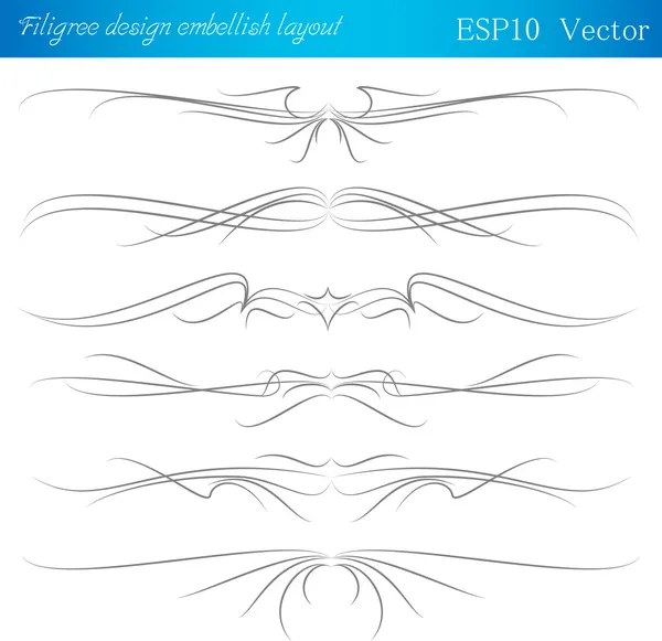 Éléments de conception calligraphique — Image vectorielle