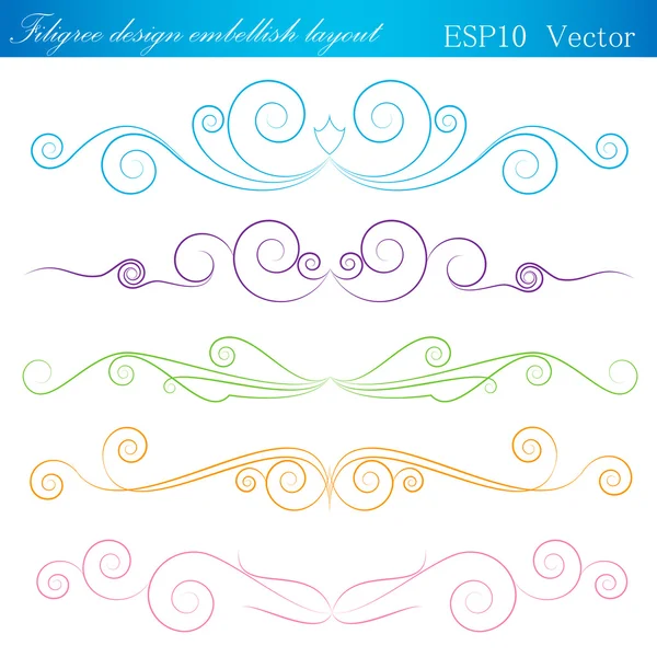 Calligraphic design elements — Stock Vector