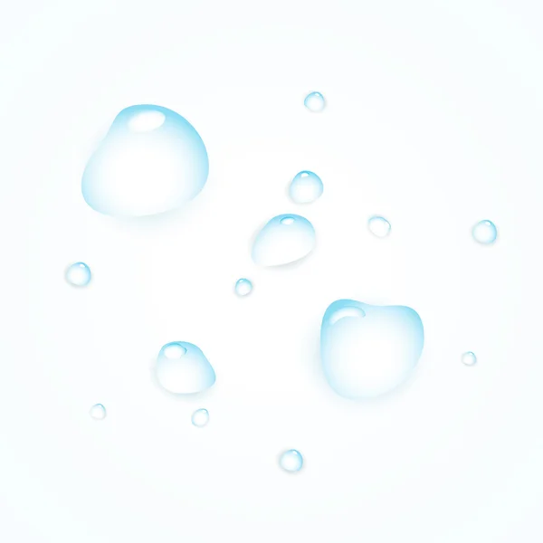 Blå vattendroppar — Stock vektor