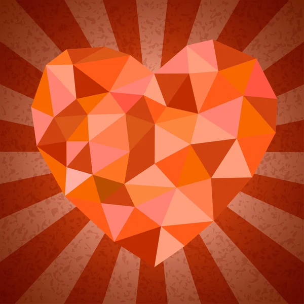 Forma del corazón del borde — Vector de stock