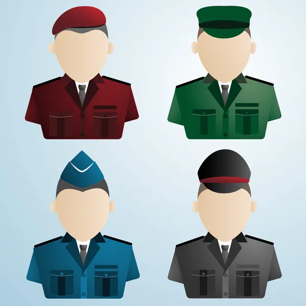 Soldados da polícia dos desenhos animados — Vetor de Stock
