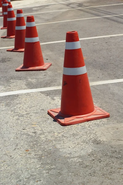 Orange cones.