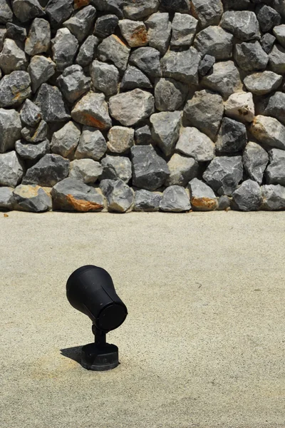 Stone wall with light cement light. — Stock Photo, Image