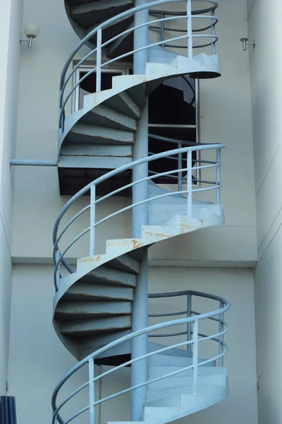 Spiral staircase with gray sky — Stock Photo, Image