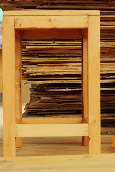 A pile of wood - Wooden chairs. — Stock Photo, Image