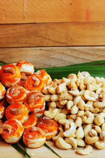 Thailand baked sweets - cashews — Stock Photo, Image