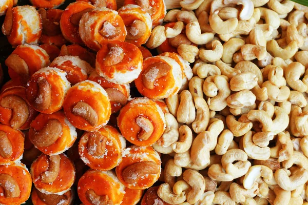 Thailand baked sweets - cashews — Stock Photo, Image