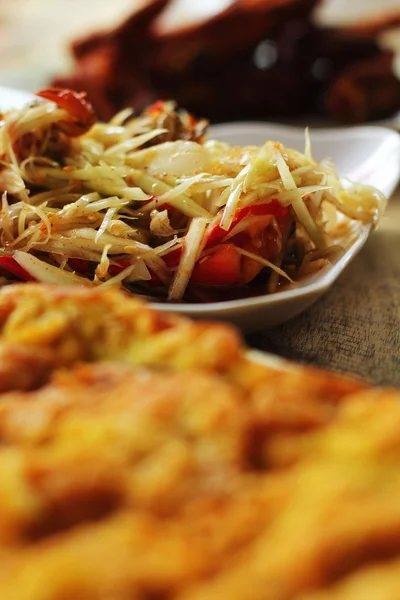 Salada de mamão — Fotografia de Stock