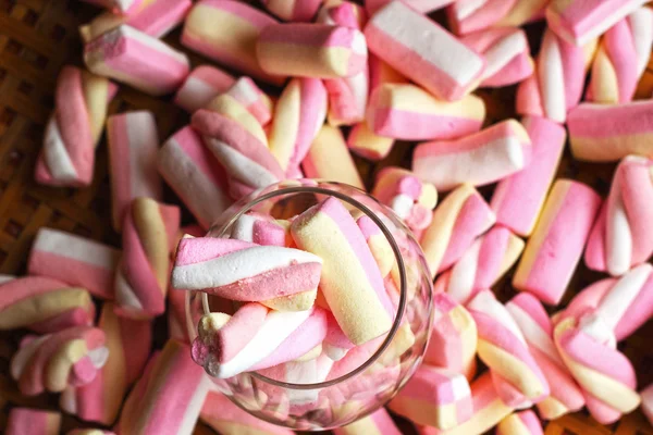 Růžový marshmallows — Stock fotografie