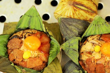 pirinç Lotus yaprak sarma.