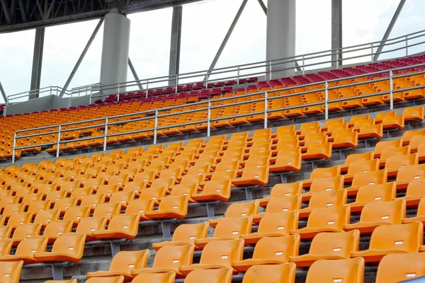 Seat grandstand in an empty stadium. — Stock Photo, Image