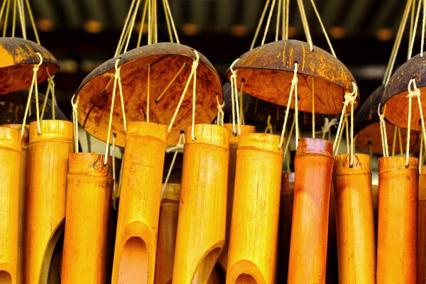 Bamboo wind chimes sound for hanging.