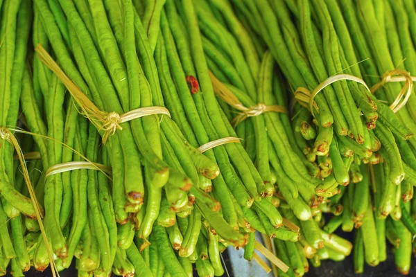 Feijão longo no mercado — Fotografia de Stock