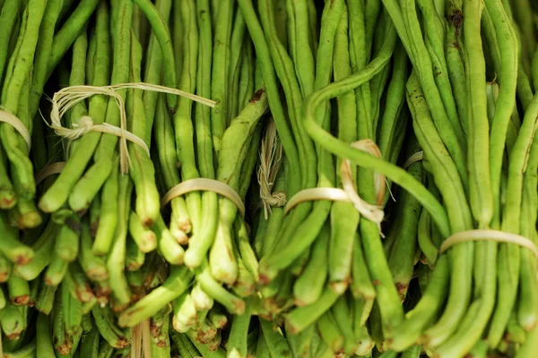 Feijão longo no mercado — Fotografia de Stock