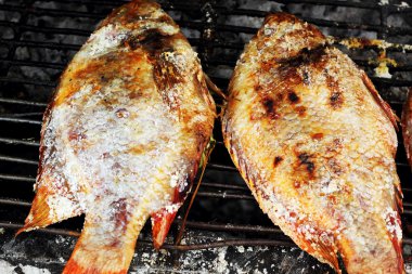 Tuz balık - ocakta.