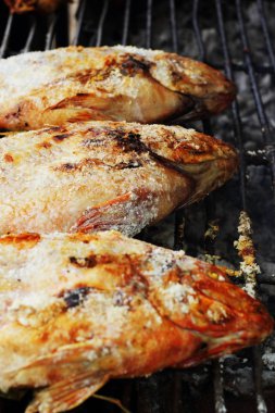 Tuz balık - ocakta.