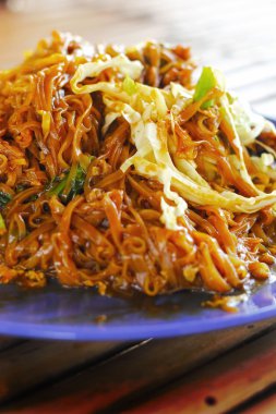Tay gıda pad thai, domuz eti ile stir fry erişte.