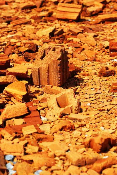 Ladrillo marrón para la construcción de textura de fondo — Foto de Stock