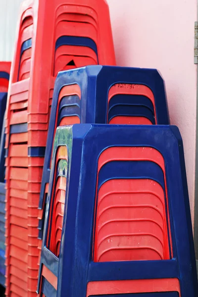 Plastic chairs - stackable set Rams. — Stock Photo, Image