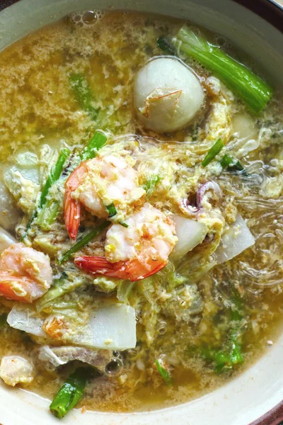 Soupe aux vermicelles de fruits de mer - Sukiyaki — Photo