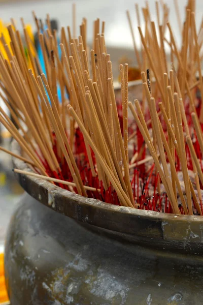 Incense sticks in an altar at temple — Stock Photo, Image