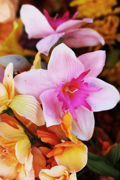 Beautiful orchid of artificial flowers — Stock Photo, Image