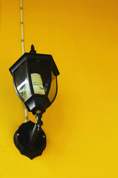 블랙 램프 벽-빈티지 스타일. — 스톡 사진