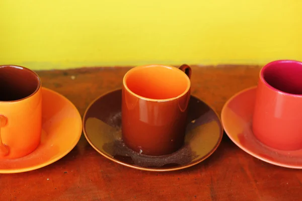 Set of bright colorful mugs. — Stockfoto