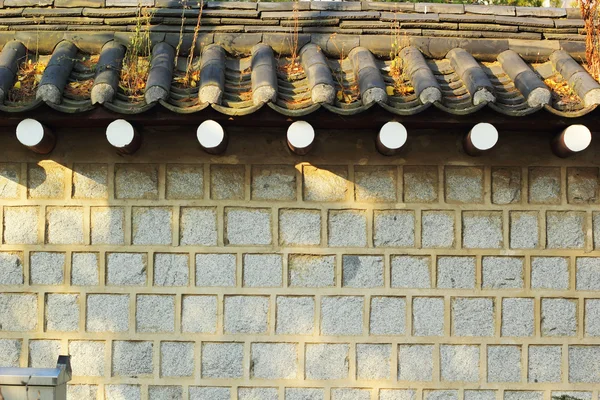 Wände und Dächer Vintage-Stil Korea. — Stockfoto