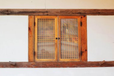 pencere ahşap vintage. ev eski Korece
