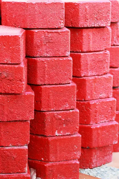 Red bricks for construction — Stock Photo, Image