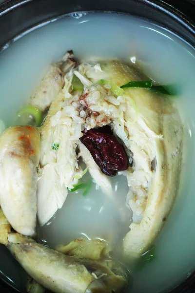 Csirke leves Ginseng - Koreai ételek — Stock Fotó