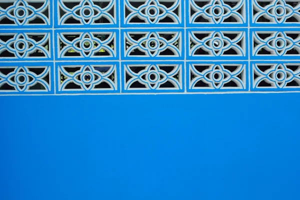 Mattoni dipinti di blu - texture di sfondo — Foto Stock