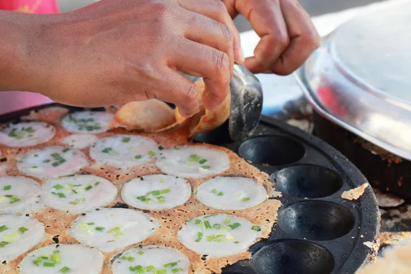 Coconut milk mix sugar and flour. - Kind of Thai sweetmeat — Stock Photo, Image