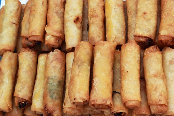 Fried spring rolls in the market — Stock Photo, Image