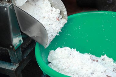 grated coconut sale at the market