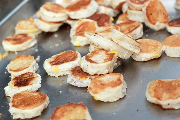 Thailand dessert, Mix flour, coconut and then fried. — Stock Photo, Image